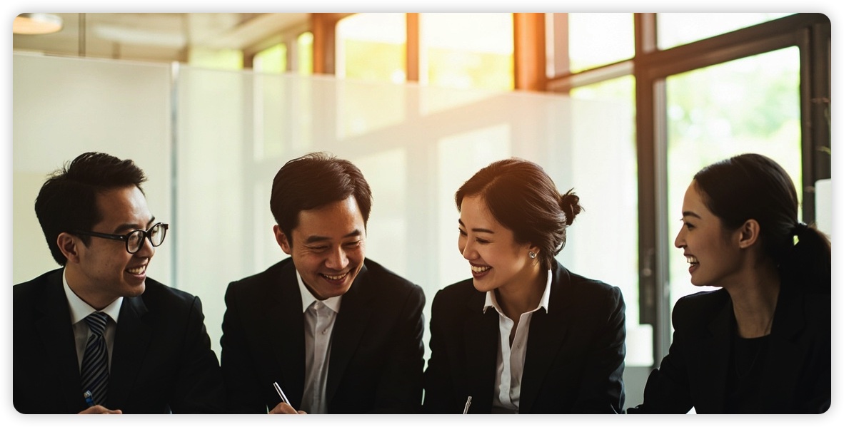 Analysts reviewing a due diligence report together